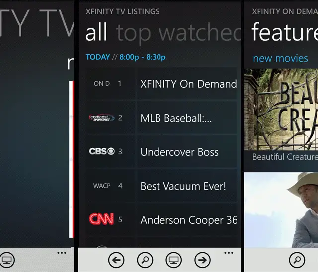 Windows 8 Phone as a remote control with the XFINITY TV Remote app ...