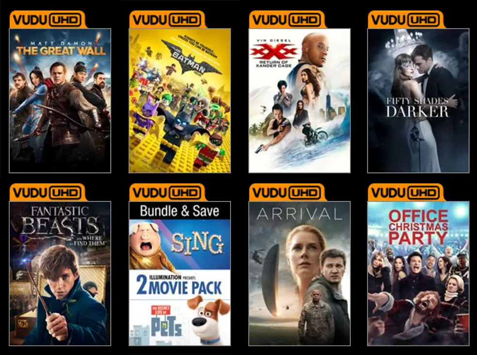 The Newest Movies in 4k UHD on Vudu HD Report