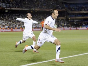 Landon Donovan scores goal in FIFA World Cup 2010