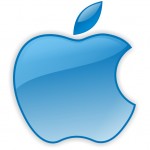 apple logo blue