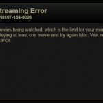 Netflix streaming error