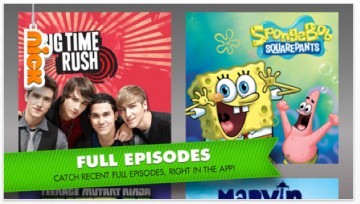 Nickelodeon app now supports iPhone and iPod touch