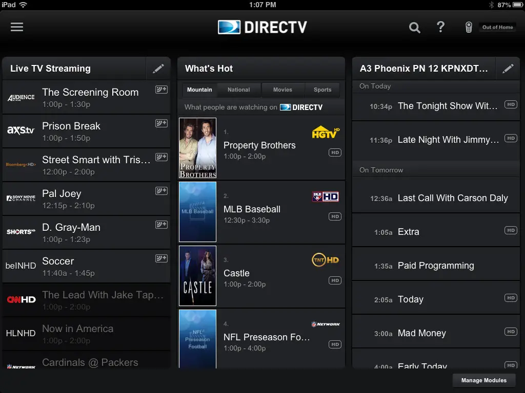 DIRECTV iPad app interface gets an upgrade – HD Report1024 x 768