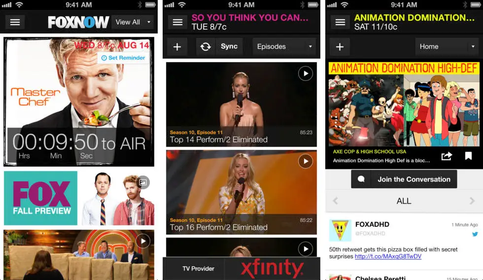 Fox Now App Update Gives Xfinity Subs Current Tv Episodes Hd Report