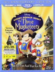 Mickey Donald Goofy Three Musketeers 10th Anniversary Blu-ray Digital HD