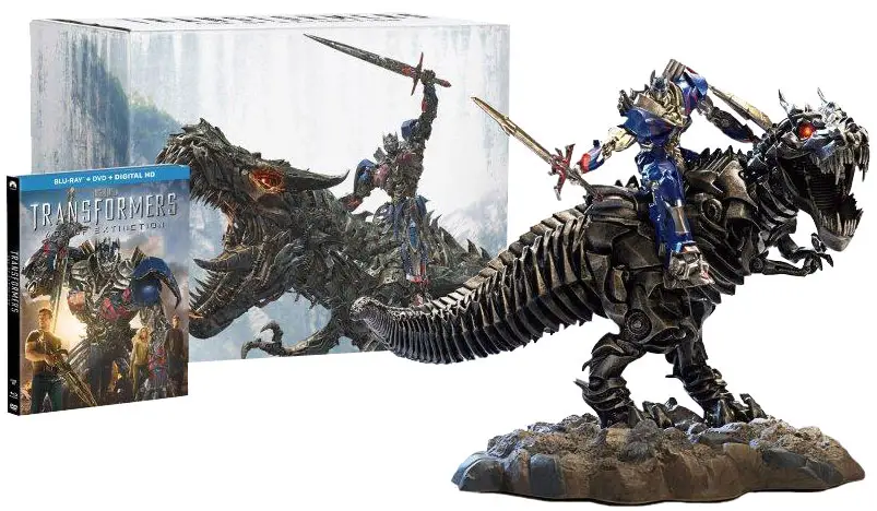 Transformers-Age-Of-Extinction-Amazon-Exclusive-Blu-ray-Optimus-Prime-Grimlock-Statue