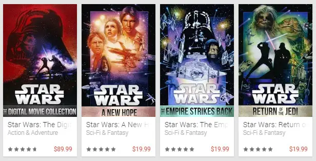 star wars digital movie collection