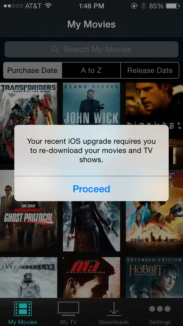 vudu ios re-download movies