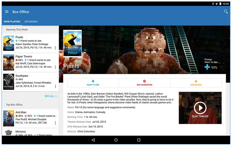 flixster-app-android-pixels-screen