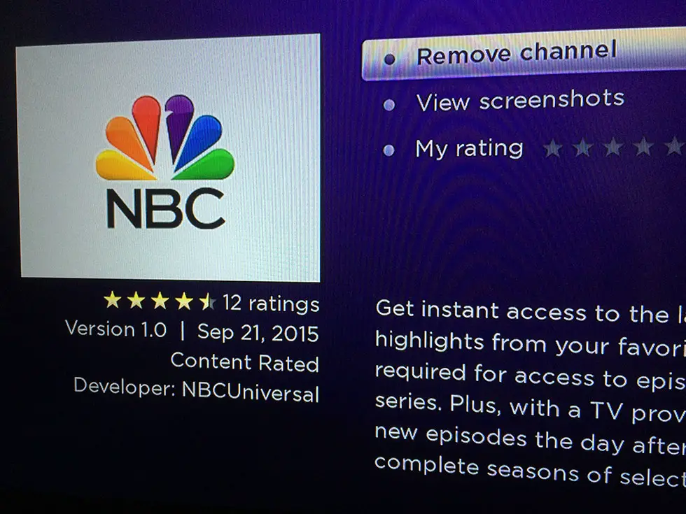 how to get credits on the nbc app on the roku