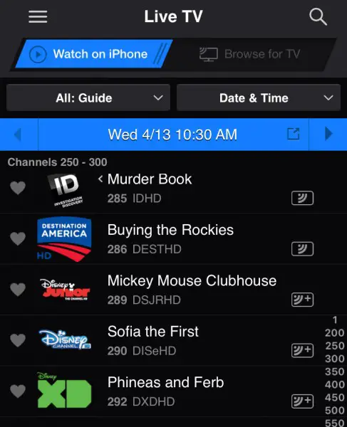 What channel is disney deals on directv