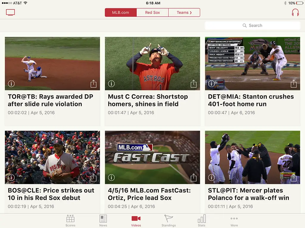 MLB App Now Streaming in 60fps HD Report