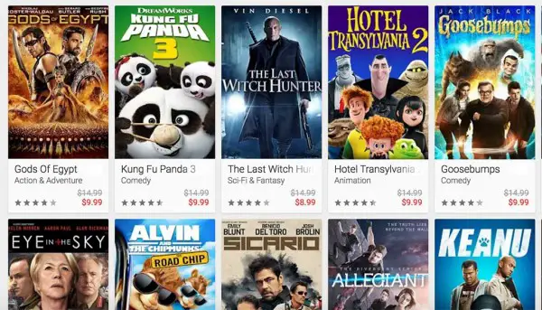 google play movies sale labor day weekend 2016