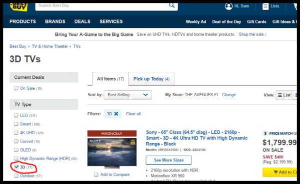 best buy 3D TVs