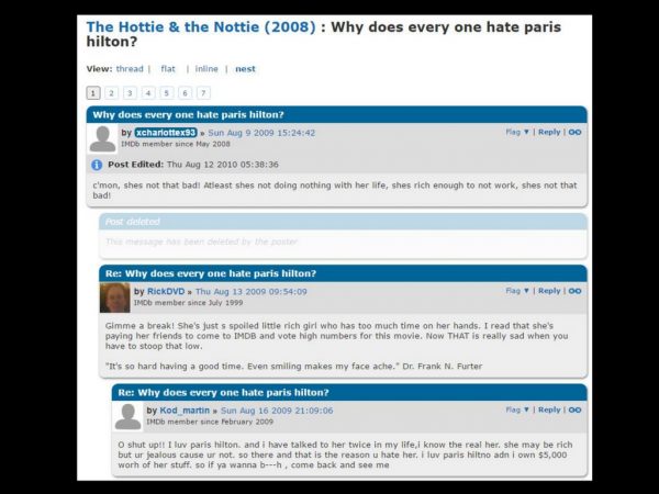 imdb message board chat