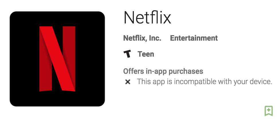netflix-android-incompatible