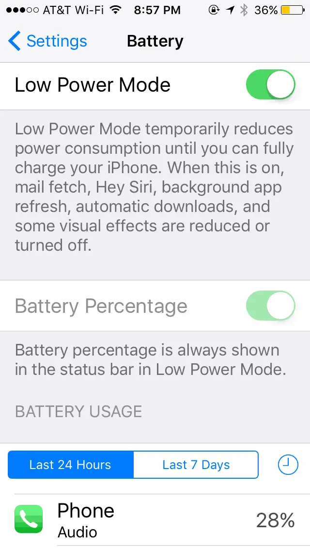 how to put low battery mode on iphone