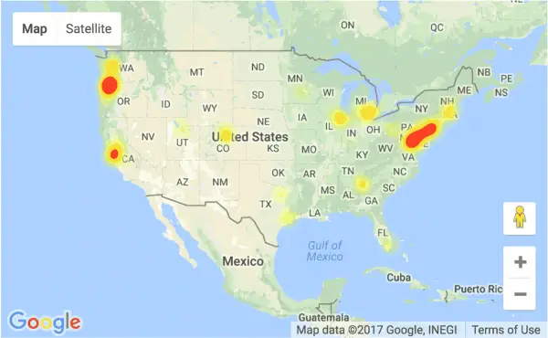 comcast-internet-outtages-map-nov-6-2017