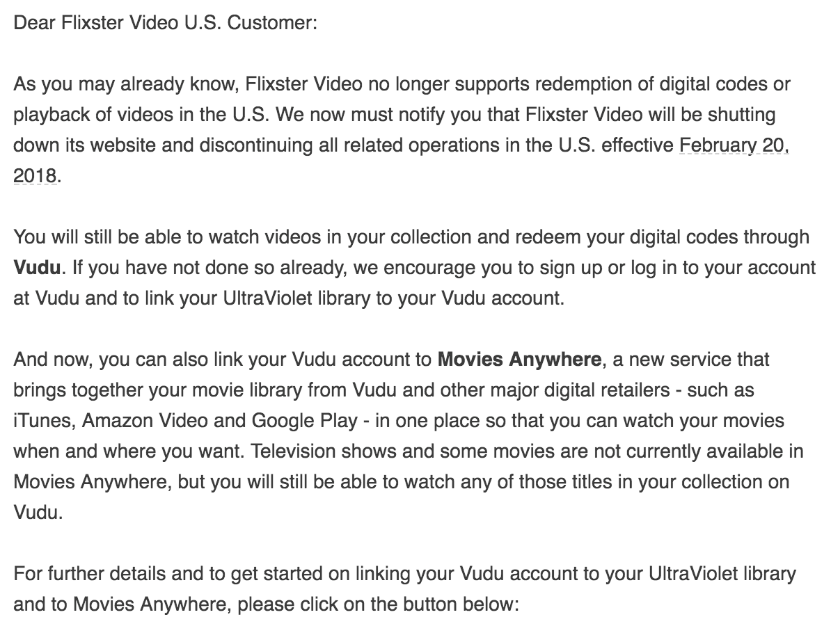 flixster-shutting-down-email