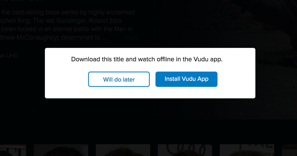 my vudu to go app not working