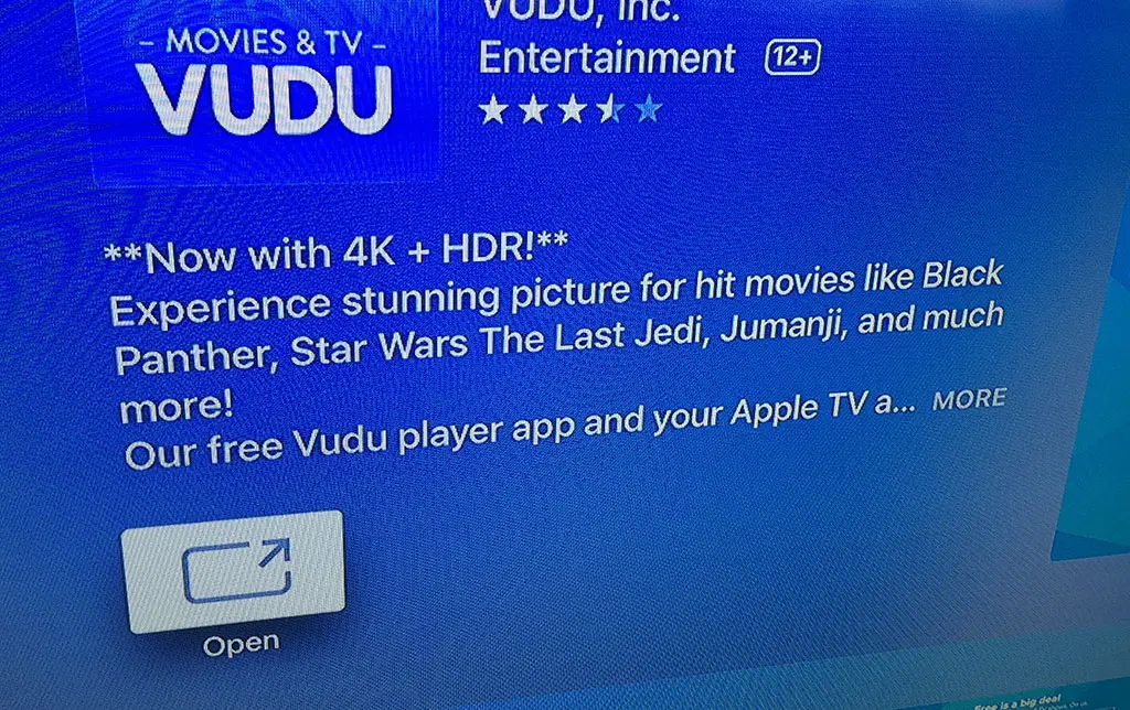 vudu apple tv update