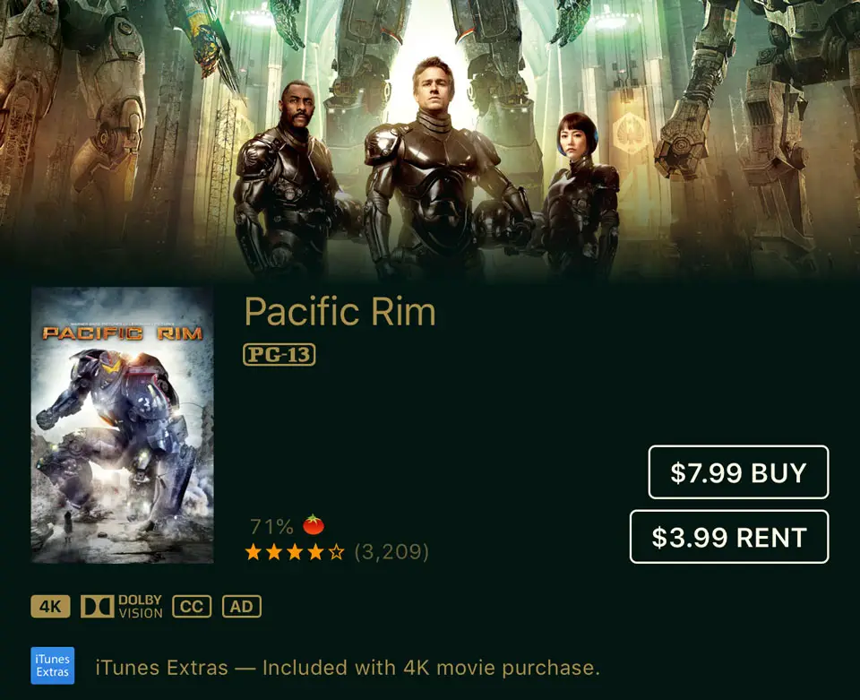 pacific rim movie rental