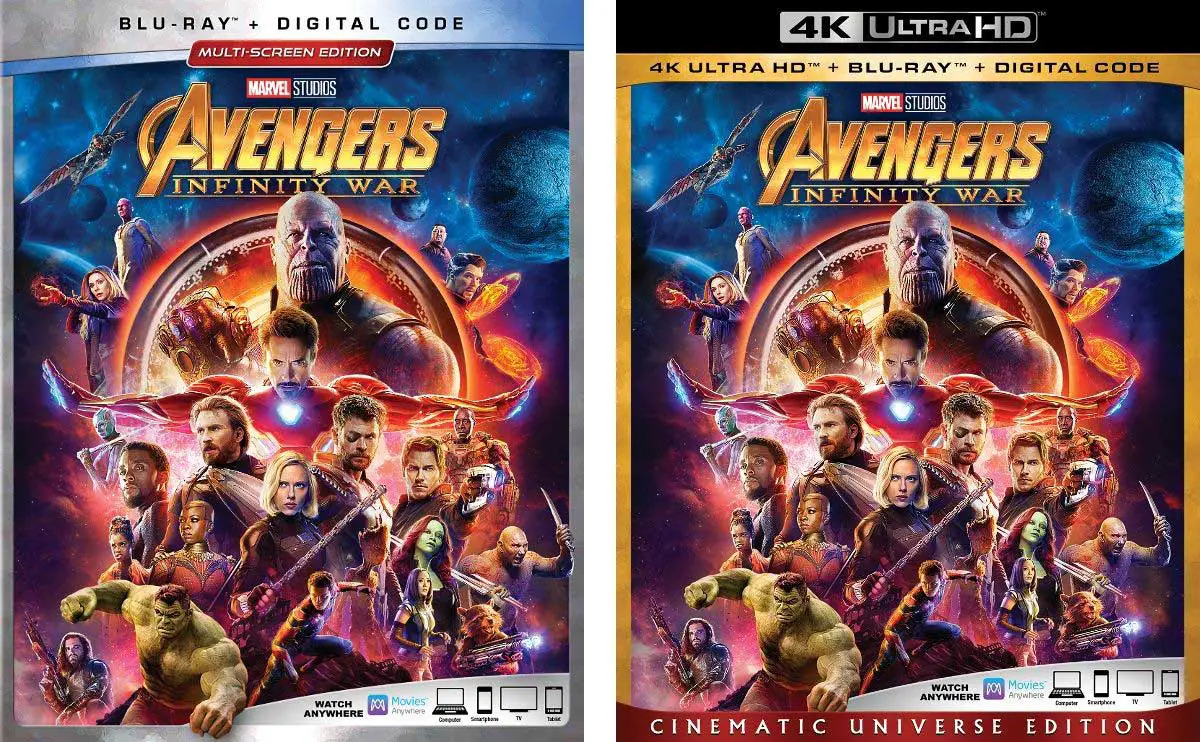 The Avengers Infinity War Exclusive Blu Ray Retailer