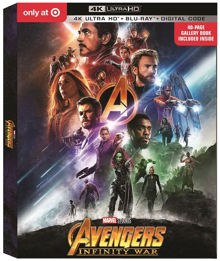 Avengers Infinity War Target Exclusive 4k Blu-ray