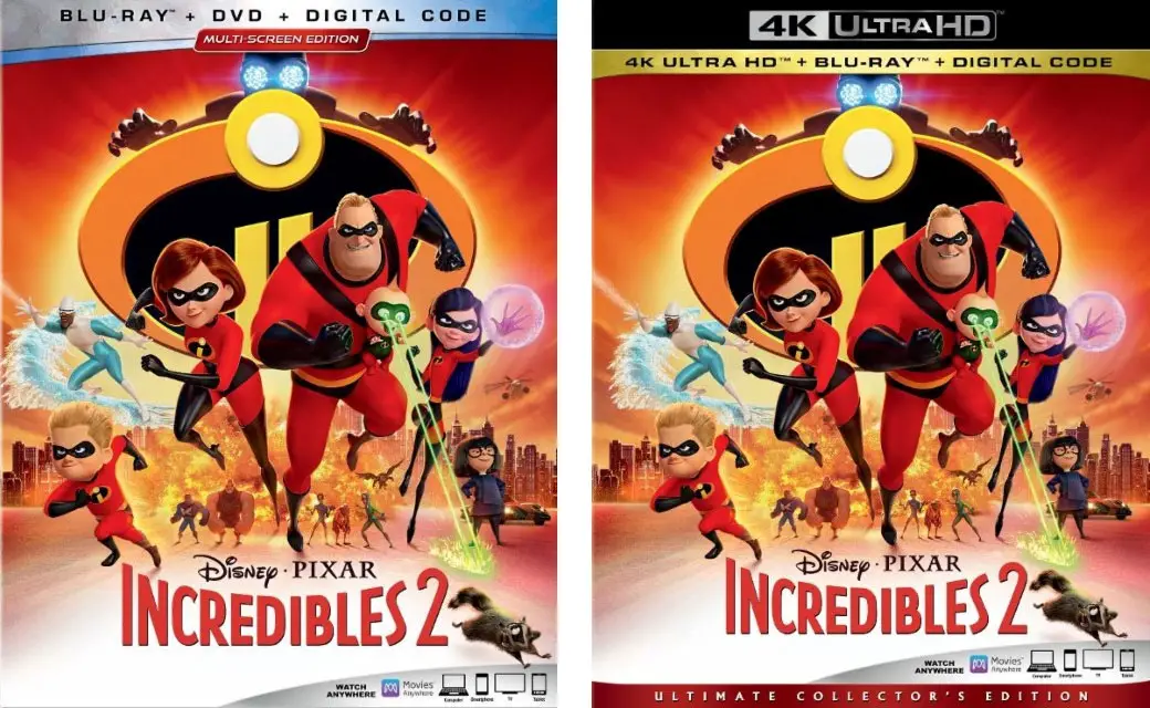 Incredibles 2 Blu-ray & 4k Blu-ray