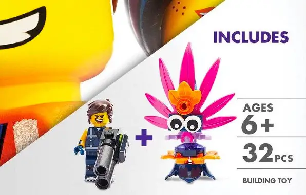 "The LEGO Movie 2: The Second Part" Blu-ray Target Exclusive LEGO toy closeup