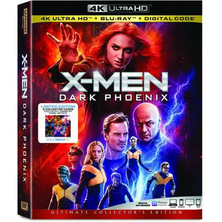 "X-Men Dark Phoenix" 4k Blu-ray Walmart Exclusive w/Collector Cards