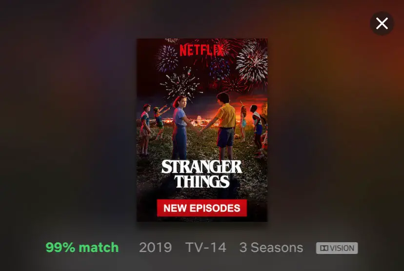 Netflix's "Stranger Things" in Dolby Vision on iPhone XR 