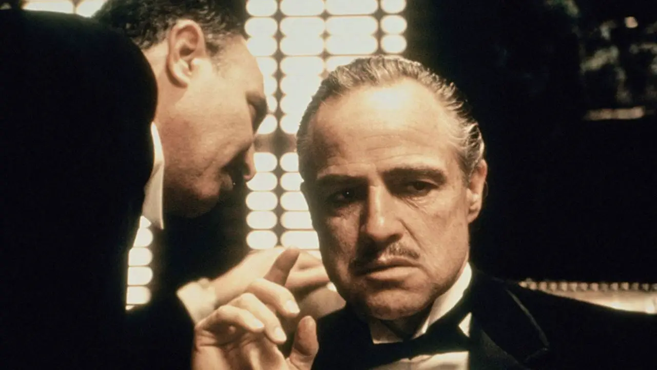 The Godfather (1972) starring Marlon Brando and Salvatore Corsitto