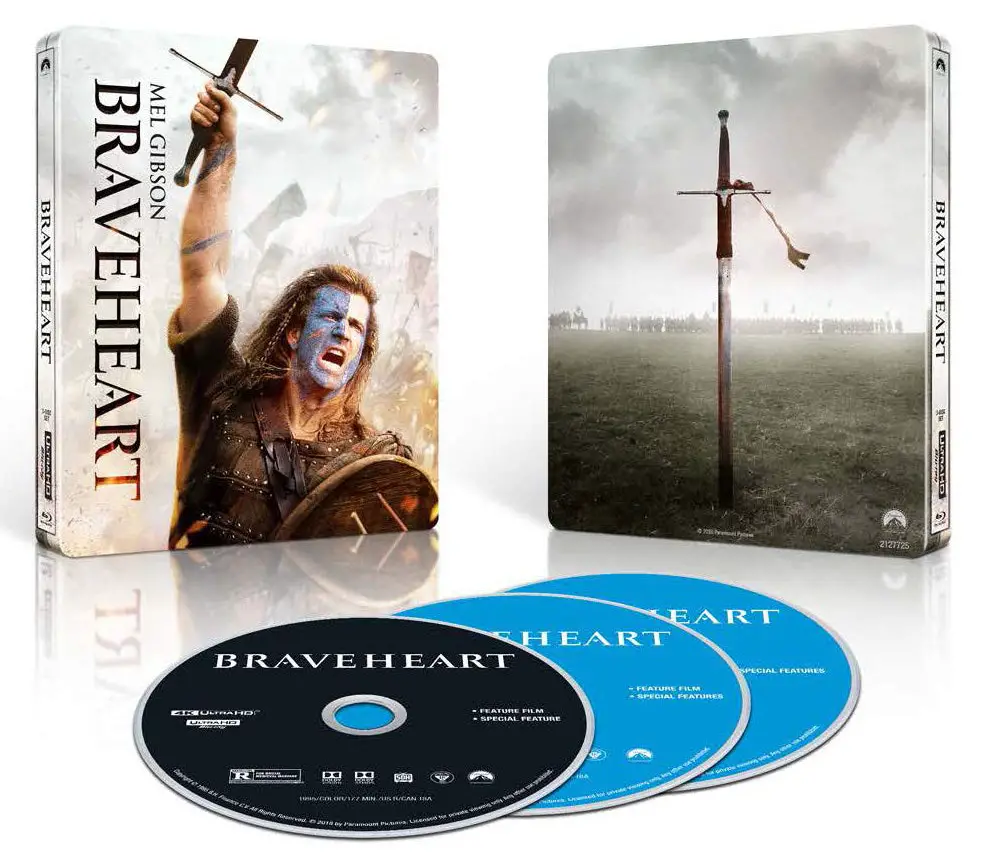 Braveheart 4k Blu-ray SteelBook open