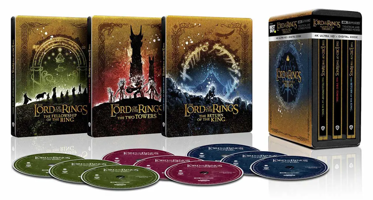 The Lord of the Rings The Motion Picture Trilogy 4k Blu-ray Best Buy SteelBook