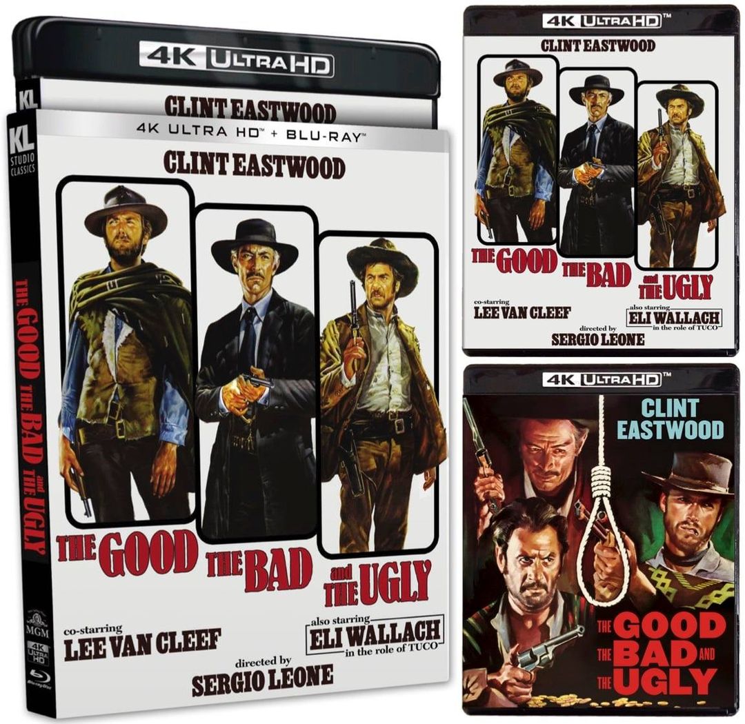 The Good the Bad and the Ugly 4k Blu-ray collage