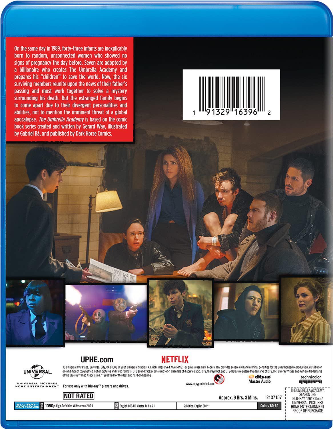 Umbrella Academy- Season One Blu-ray back