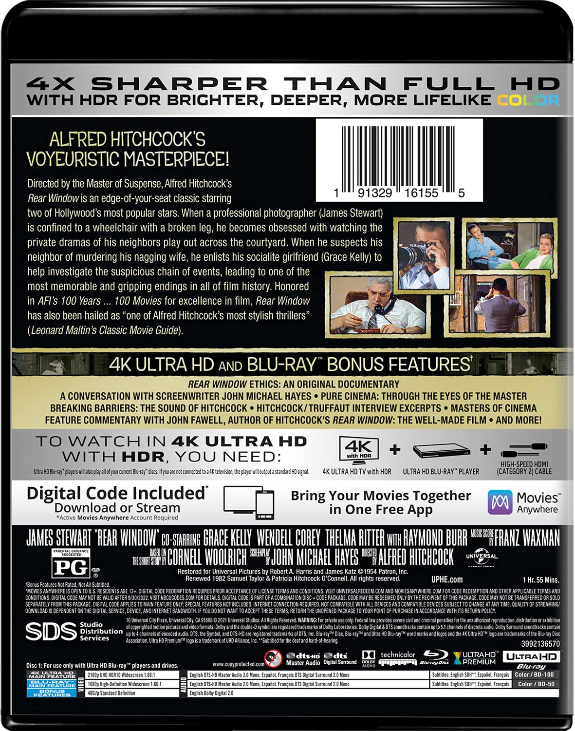 Rear Window 4k Blu-ray back
