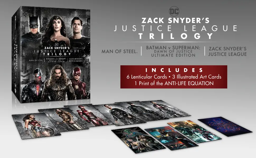 Zack Snyders Justice League Trilogy 4k Blu-ray contents