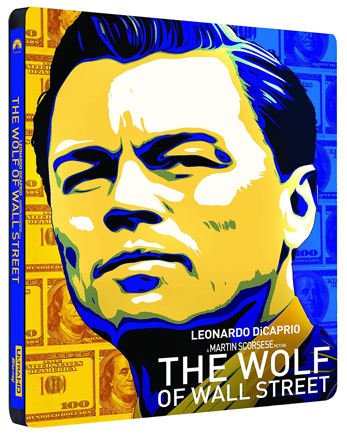 The Wolf of Wall Street 4k SteelBook front angle