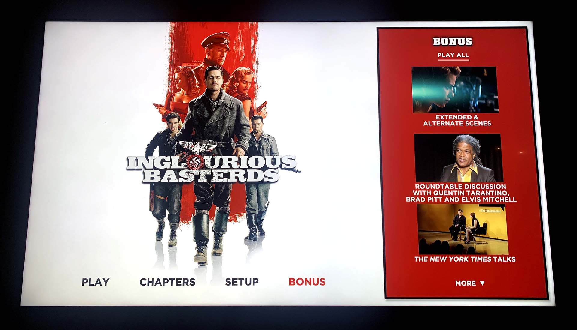 Inglorious Bastards 4k blu-ray setup