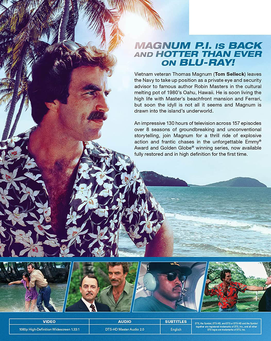 Magnum P.I.- The Complete Series Blu-ray slipcover back