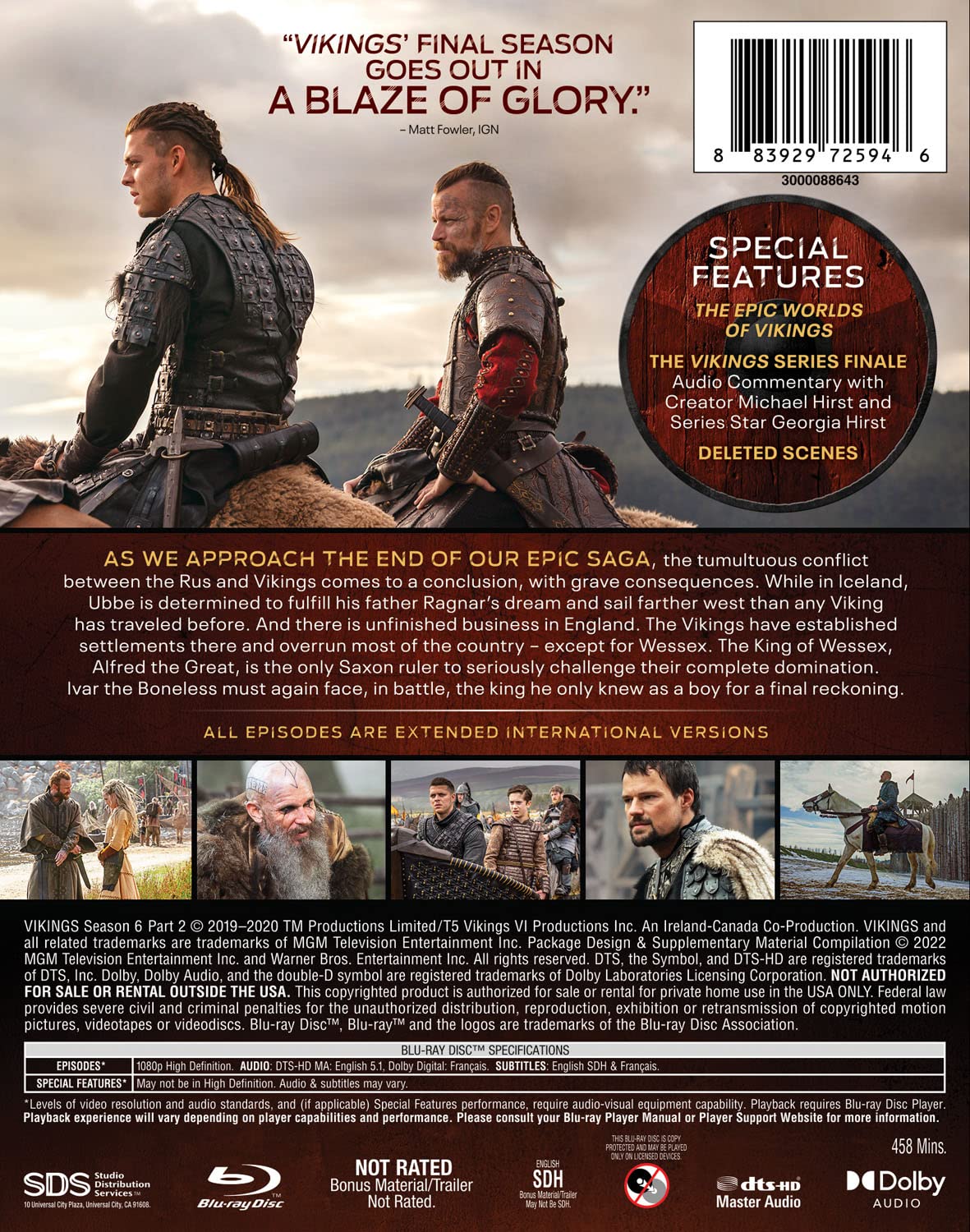 Vikings Season 6- Vol. 2 Blu-ray back