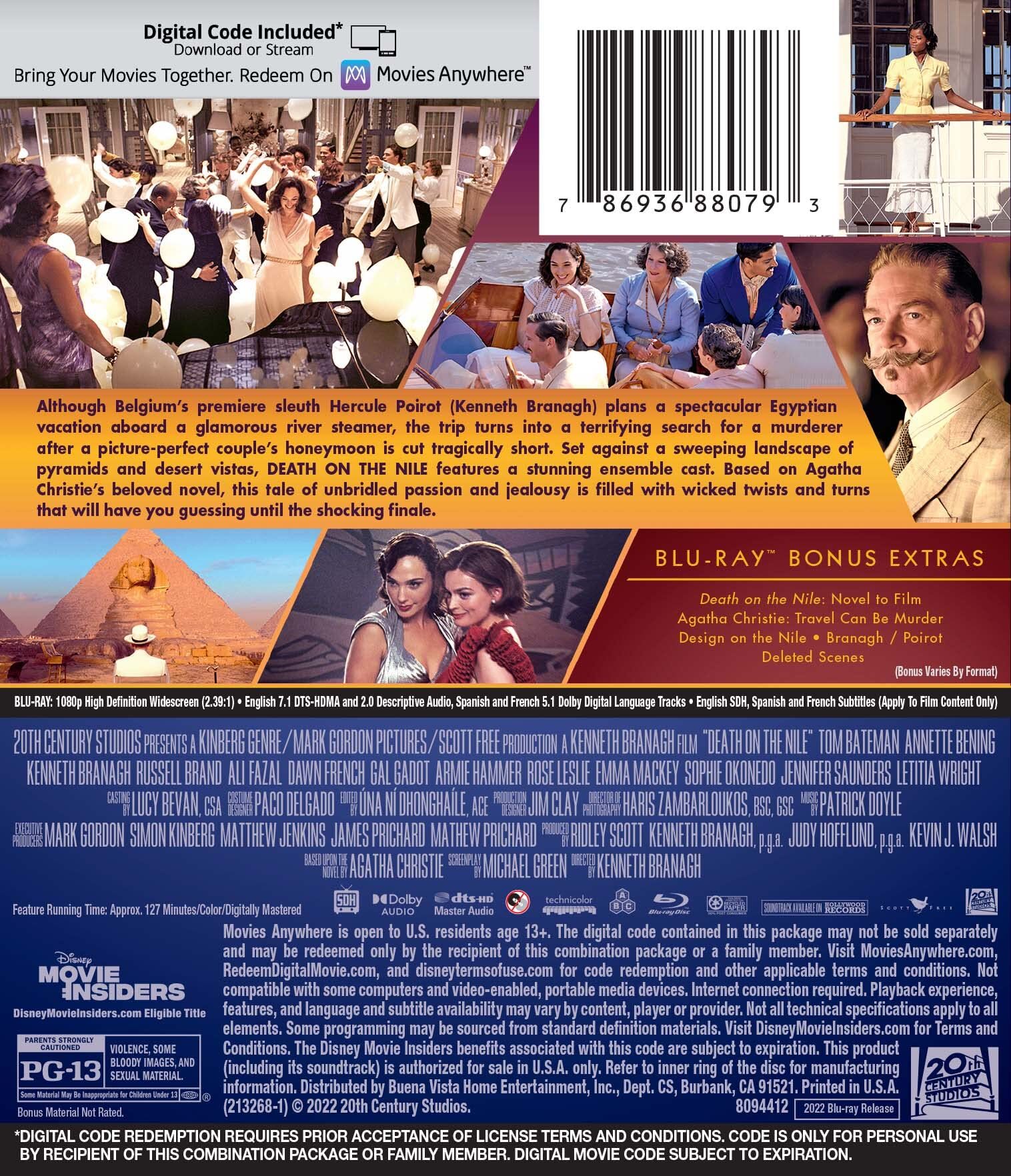 Death on the Nile Blu-ray back