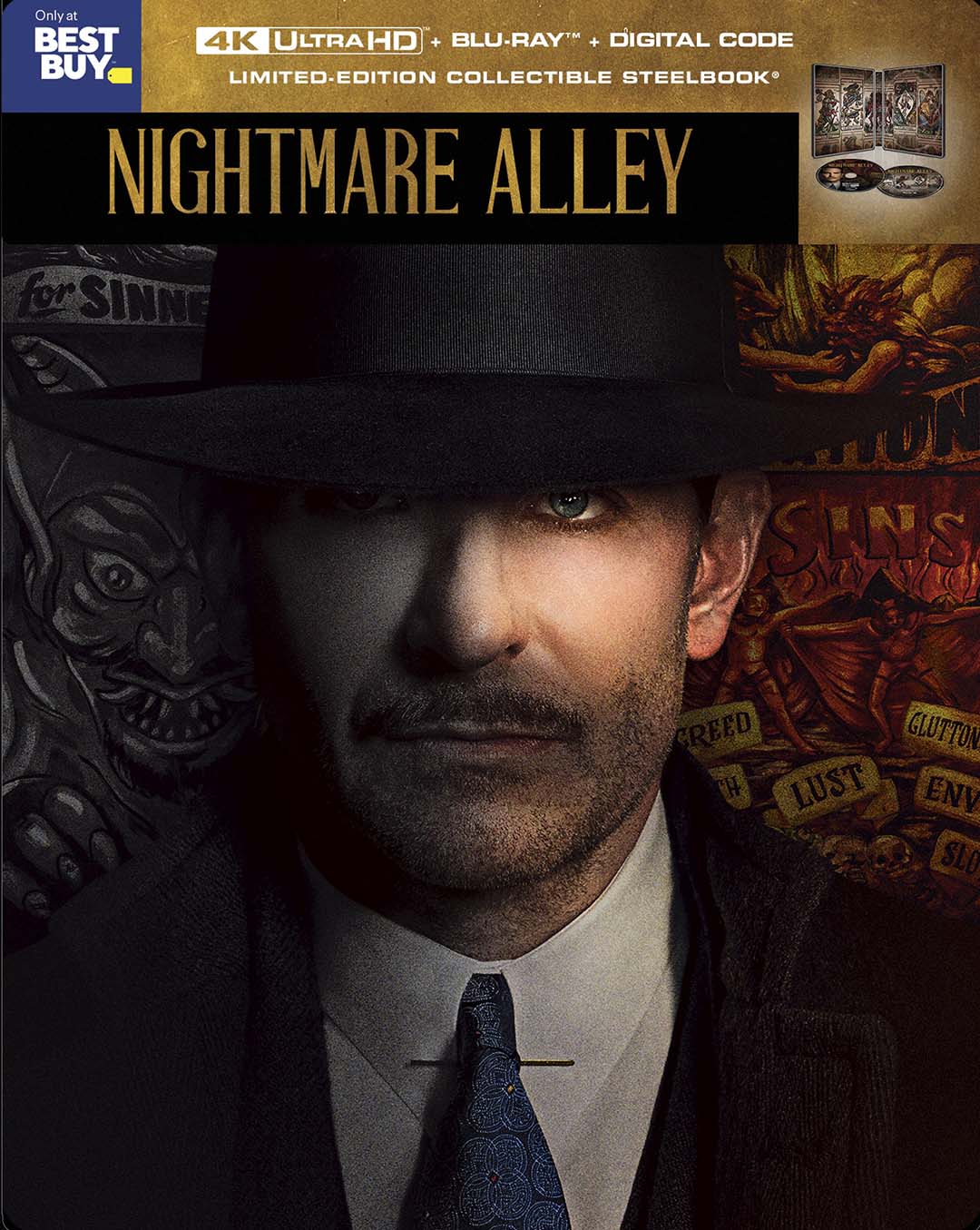 Nightmare Alley 2021 4k Blu-ray Best Buy SteelBook 1080px