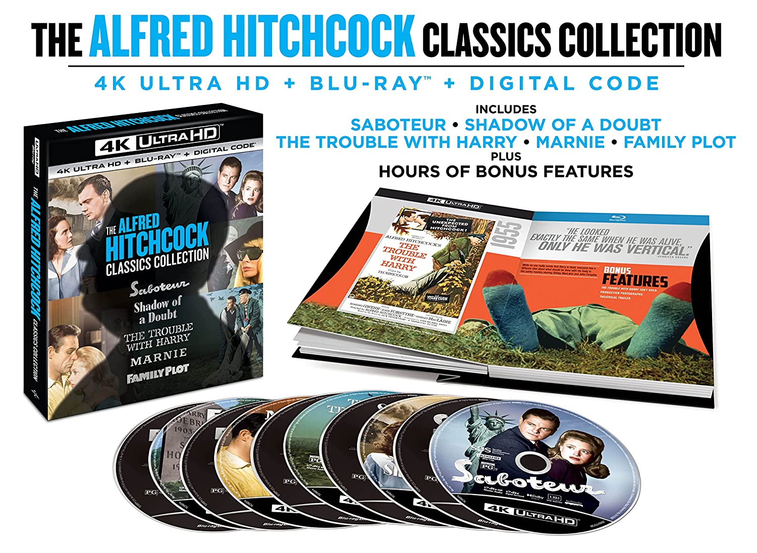 The Alfred Hitchcock Classics Collection 4k Blu-ray open