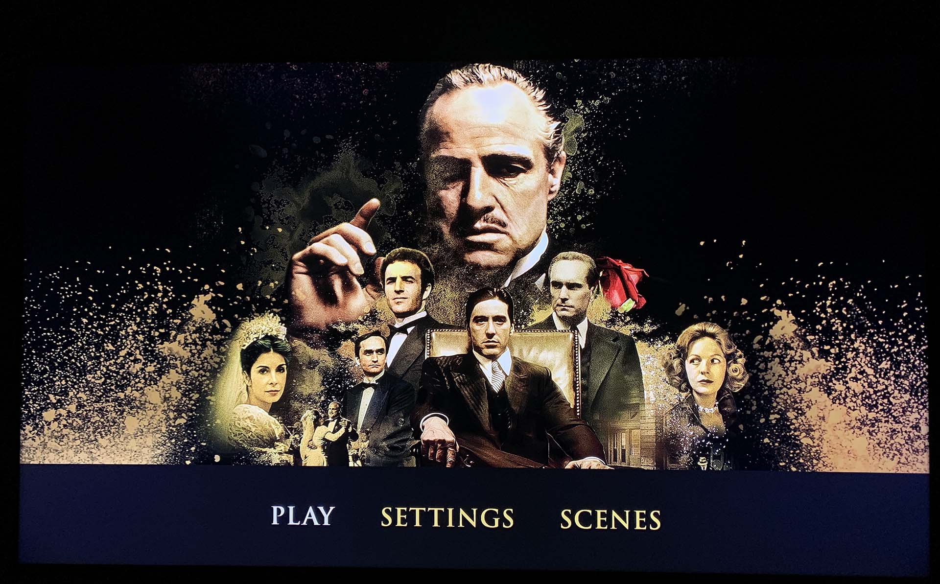 The Godfather Trilogy Play menu