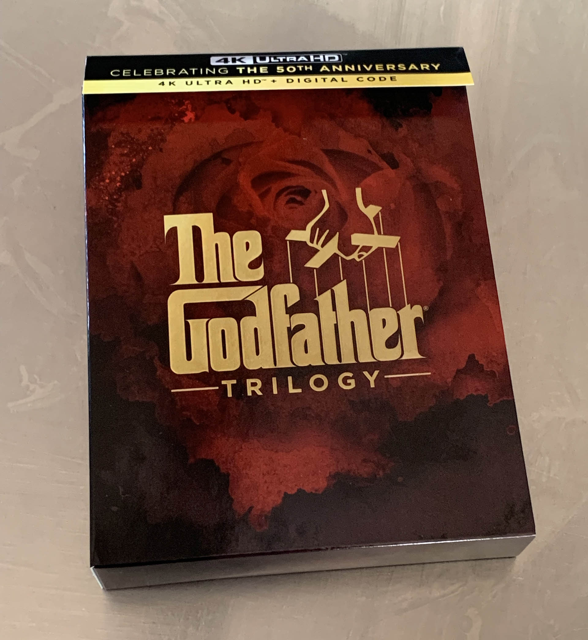 the godfather trilogy 4k Blu-ray front angle