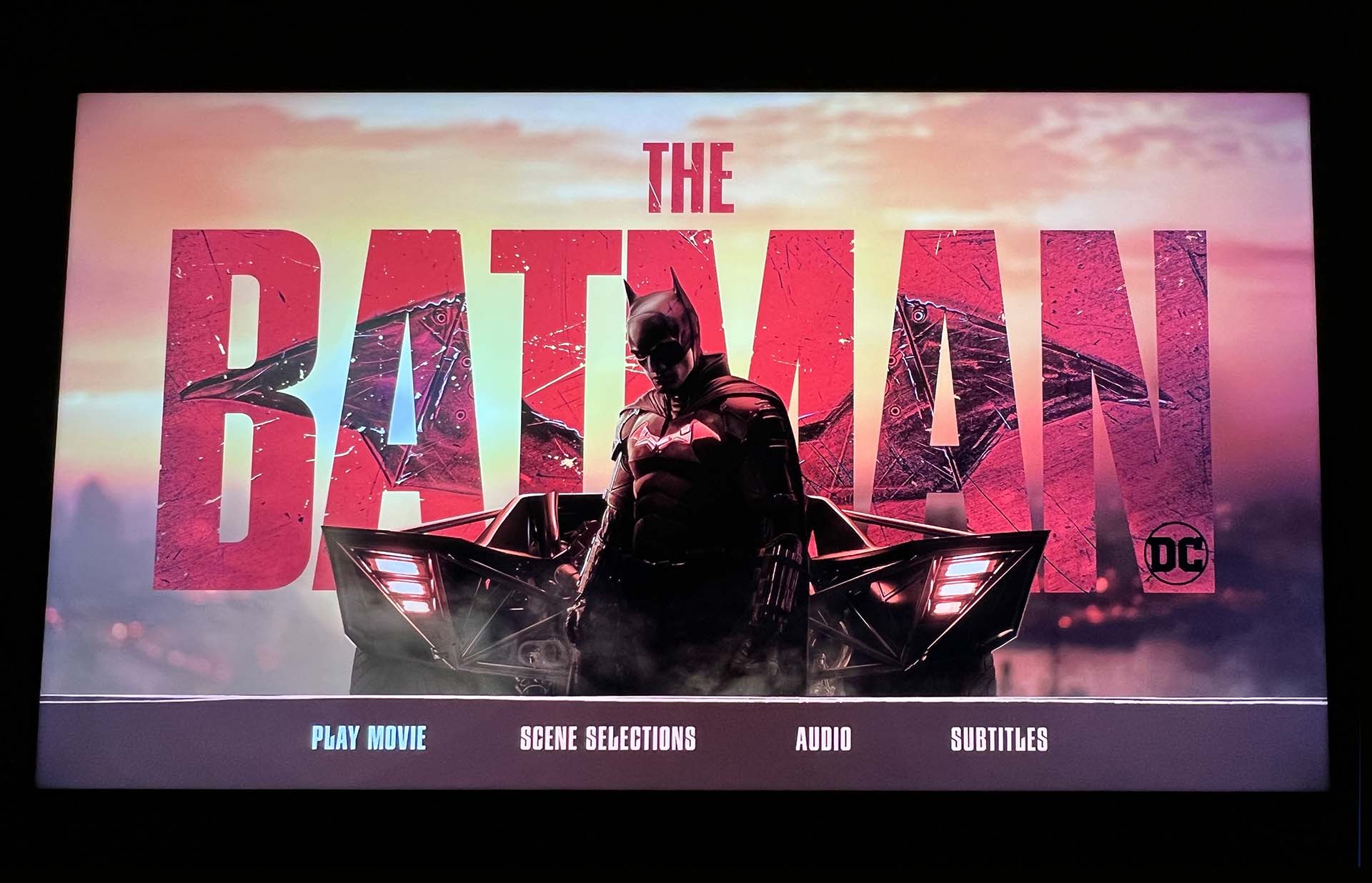 the batman 4k blu-ray menu