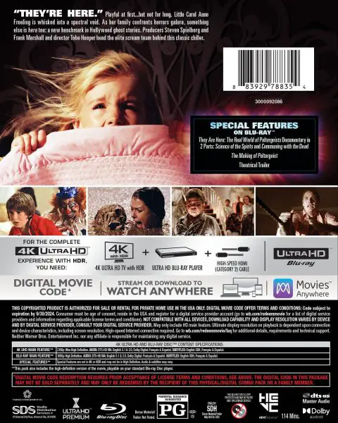 Poltergeist 4k Blu-ray reverse